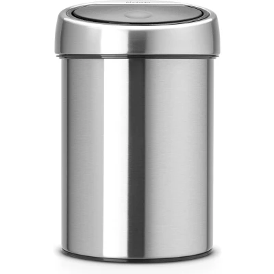 Afbeelding van Wandafvalemmer 3ltr Brabantia touch bin mat rvs