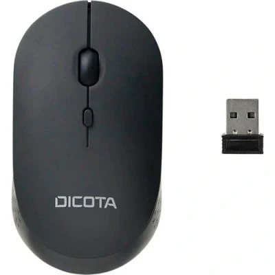 Image de DICOTA Silent V2 souris droitiers et gauchers optique 3 boutons sans fil 2.4 GHz récepteur USB noir