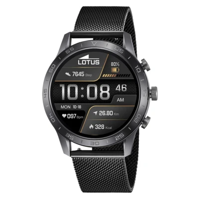 Afbeelding van Lotus Smartwatch, Heren, Maat: One Size, Black