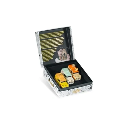 Afbeelding van Corgi Hornby Hobbies LTD Cc80505 Wallace en Gromit Austin A35 Van Collection Cheese Please, Top Bun, Spick and Spanmobile TV Film Model spuitgieten met licentie, meerkleurig, schaal 1:43,