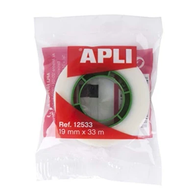 Afbeelding van APLI Onzichtbare tape, 19 mm x 33 m
