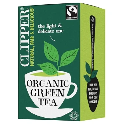 Afbeelding van Groene thee fair trade bio (20 x 2 g) 40 g clip