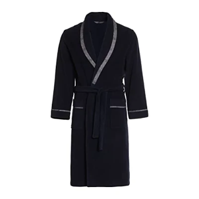 Afbeelding van Revise Badjas voor heren, ochtendjas, elegant, warm, RE 400, Donkerblauw