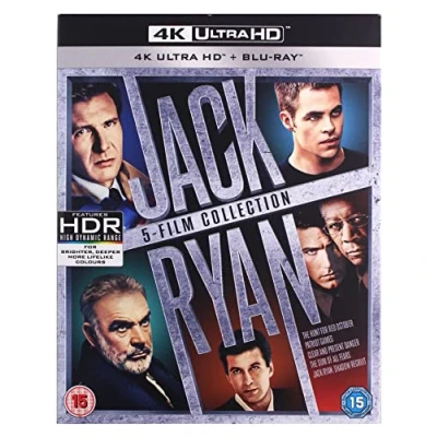 Image de The Hunt For Red October/ Patriot Games/ Clear and Present Danger/ Sum of All Fears/ Shadow Recruit 4K UHD [Format Bluray Version Originale]