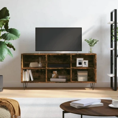 Afbeelding van vidaXL Tv meubel 103,5x30x50 cm bewerkt hout gerookt eikenkleurig