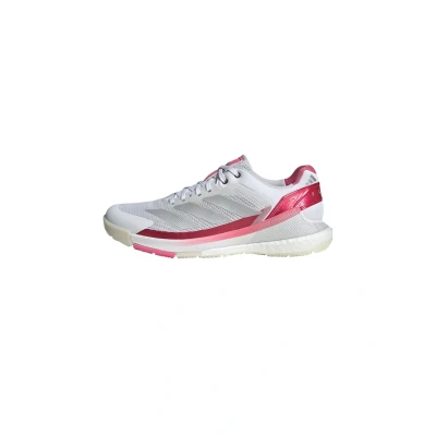 Afbeelding van adidas Performance Crazyquick Boost Padelschoenen, Dames, Maat: 36 2/3, Cloud white silver metallic lucid pink Textiel/ synthetisch