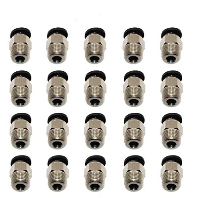 Afbeelding van 3Dman PC4 M10 Male Straight Pneumatic PTFE Tube Push In Quick Fitting Connector voor E3D V6 Lange Afstand Bowden Extruder 3D Printers 20 stuks