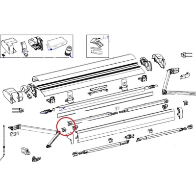 Afbeelding van Thule 6300 Eindkap Tension Arm LH+RH