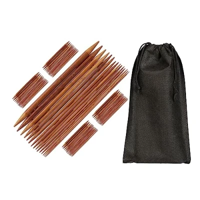 Afbeelding van Relaxdays breinaalden set 75 delig bamboe met dubbele punt sokken breipenenn