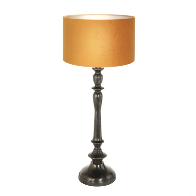 Afbeelding van Steinhauer tafellamp Bois zwart metaal 30 cm E27 fitting 3768ZW