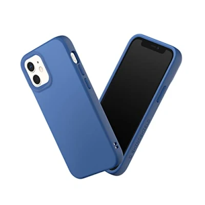 Afbeelding van RHINOSHIELD SolidSuit beschermhoes compatibel met [iPhone 12 Mini] dun hoesje schokabsorberende technologie en premium matte afwerking, verwisselbare fotolens contour kobaltblauw