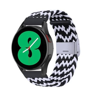 Afbeelding van Garmin Forerunner 255 Braided nylon bandje Zwart / wit