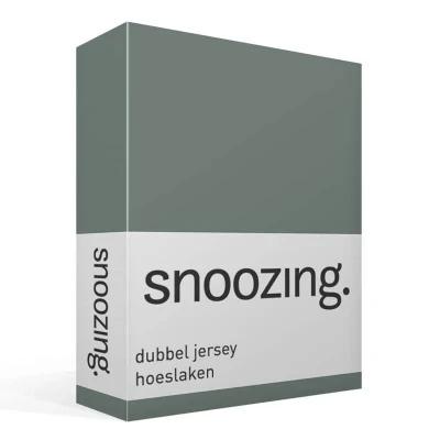 Afbeelding van Snoozing Dubbel Jersey Hoeslaken Eenpersoons 90x210/220 cm Groen