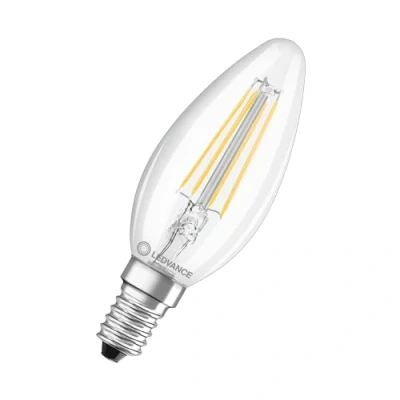 Afbeelding van Ledvance Classic LED E14 Kaars Filament Helder 4.2W 470lm 927 Zeer Warm Wit Beste Kleurweergave Dimbaar Vervangt 40W