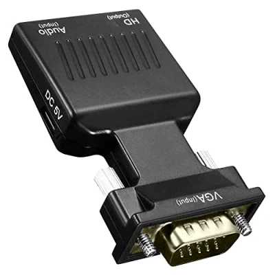 Afbeelding van OcioDual Adapter VGA stekker naar HDMI bus converter met kabel audio video 1080p voor laptop monitor tv