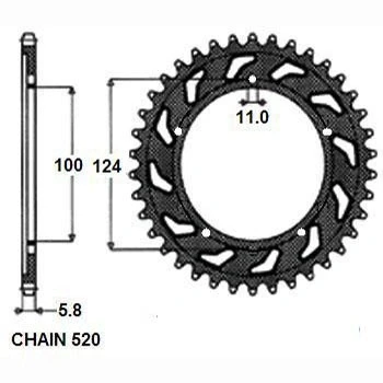 Afbeelding van SUNSTAR 1 3559 48 Kettingwiel