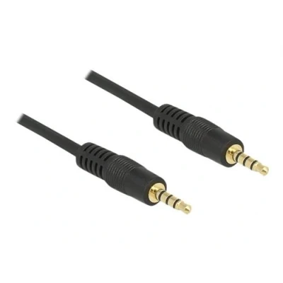 Image de Delock Câble pour casque micro mini jack 4 pôles mâle 1 m noir