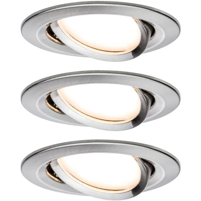 Afbeelding van EBL set Nova Coin 3 stapdim rd zwenkbaar LED 3x6,5W 2700K 230V IJzer geb/Alu