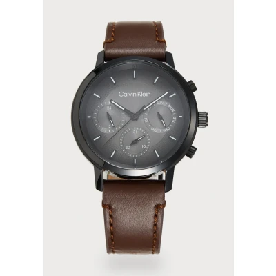 Afbeelding van Calvin Klein heren Gauge horloge CK25200498 in de kleur Donkerbruin