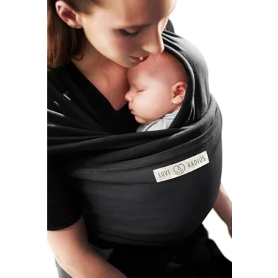 Afbeelding van Love Radius Rekbare draagdoek Originale zwart /Charcoal Grijs