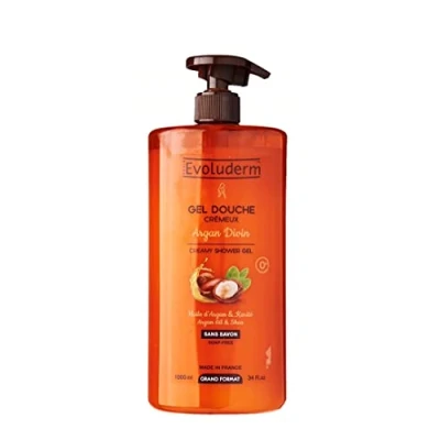 Image de Evoluderm Gel Douche Crémeux Huile d&#039;Argan &amp; Karité 1L