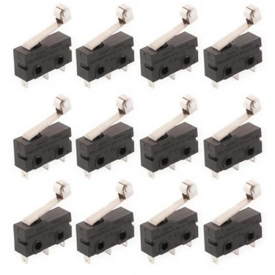 Afbeelding van CESFONJER 12 stks T125 Scharnier Miniatuur Hendel Type Micro Switch SPDT Snap Actie Schakelaar voor Arduino