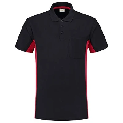 Afbeelding van Tricorp Poloshirt Workwear 202002 180gr Marine/Rood Maat 4XL