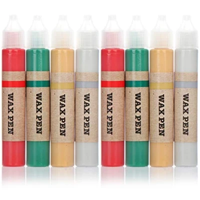 Afbeelding van COM FOUR® 8 stuks waxstiften voor kaarsen, wascoating in leuke kleuren, kaarsenstift het schilderen van kaarscoating (08 stuks, waspotloden)