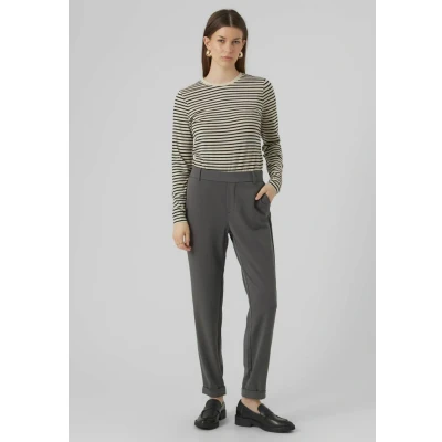 Afbeelding van Vero Moda Vmmaya MR Loose Solid PANT Broek, Dames, Maat: XSx30, Grey pinstripe