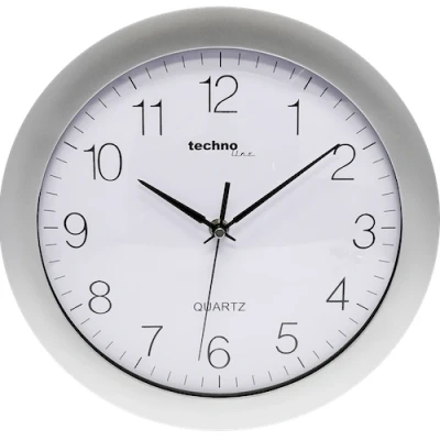 Afbeelding van WT 7000 zilver kwarts wandklok