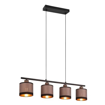 Afbeelding van REALITY DAVOS Hanglamp Zwart mat excl. 4x E14 4W