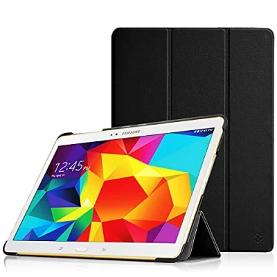 Afbeelding van Fintie beschermhoes voor Samsung Galaxy Tab S 10.5 T800 T805 Ultradun en licht PU leer met standaard automatische slaap/wake functie, zwart