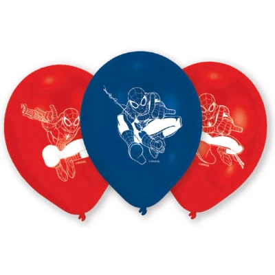 Afbeelding van Ballon Spiderman nieuw 6 stuks