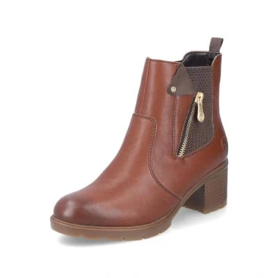 Afbeelding van Rieker 77550 Enkellaarzen voor dames, Bruin