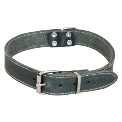 Afbeelding van Jack And Vanilla Halsbanden Vetleder Halsband Grijs 10mmx25cm 45/7410 177925