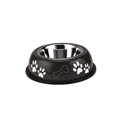 Afbeelding van Nobby eetbak nice diner anti slip, onomstootbaar zwart 19 cm 2 ST à 500 ML