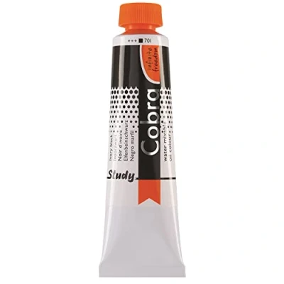 Afbeelding van Cobra Study Water Vermengbare Olieverf Tube Ivoorzwart 701 200 ml