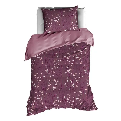 Afbeelding van De Witte Lietaer Violetta Dekbedovertrek Eenpersoons 140x200/220 cm Heather Rose