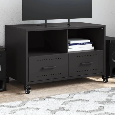 Afbeelding van Tv meubel 68x39x43,5 cm koudgewalst staal zwart