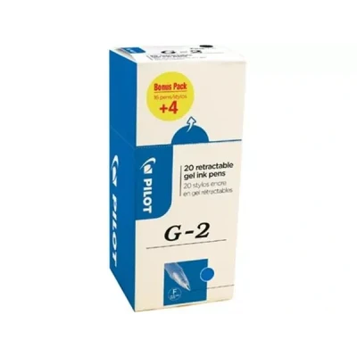 Afbeelding van Pilot gelroller G 2 fijn, blauw, value pack met 16 + 4 stuks