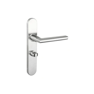 Afbeelding van Lavuzo Deurkruk Op Schild Teramo Afgerond Toilet 63/8 RVS