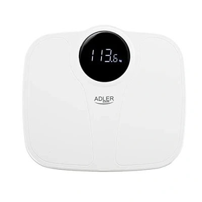 Image de Pèse personne Numérique Haute Précision 180 kg Écran LED Arrêt Automatique Adler AD8172W Blanc