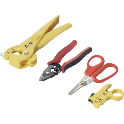 Afbeelding van TOOLCRAFT TO 9621810 Glasvezelgereedschap Incl. kabelsnijder, kabelontmanteling 0 tot 25 mm