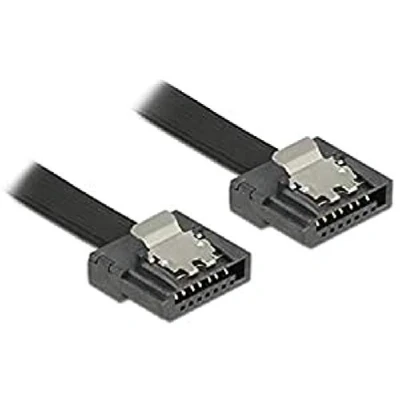 Afbeelding van 0.5 m Delock Kabel SATA FLEXI 6 Gb/s 50 cm schwarz Metall