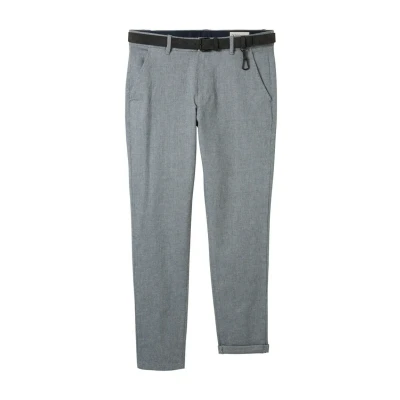 Afbeelding van TOM Tailor Denim Structured Straight Chino, Heren, Maat: 28x32, White navy dobby yarn dye