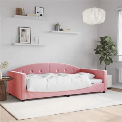 Afbeelding van vidaXL Slaapbank 100x200 cm fluweel roze