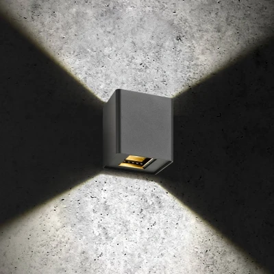 Afbeelding van LED buitenwandlamp 5030 up/down grafiet