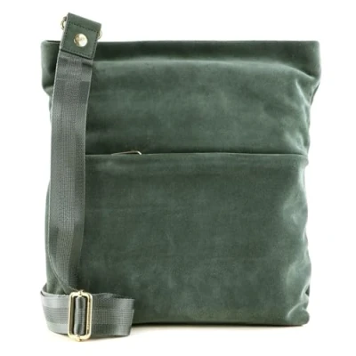 Afbeelding van MANDARINA DUCK Leren Schoudertas Mellow Velvet Crossover Balsamic Green Petrol