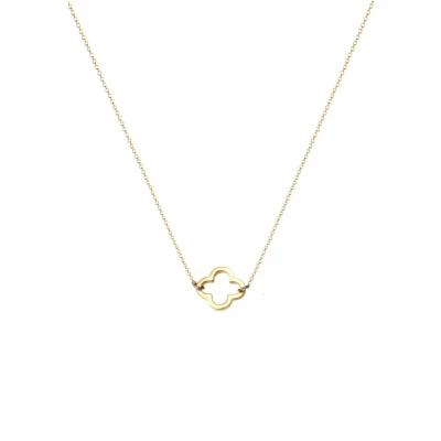 Afbeelding van Elli Cloverleaf Ketting goldcoloured, Dames, Maat: 50, Gold coloured