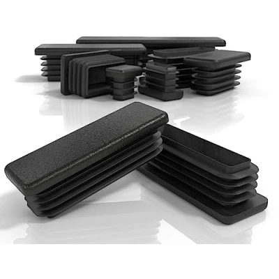 Afbeelding van PD® Lamellenstoppen 80x40 mm voor Vierkante buis Rechthoekige PE eindkappen Stoelpootdop buisstop metalen buizen, stoelen, banken, tafels en planken 10 stuks.